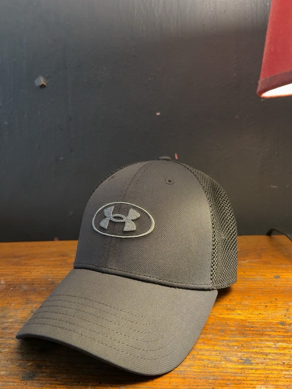 Under Armour Men's Charcoal Black Mesh Logo Cap